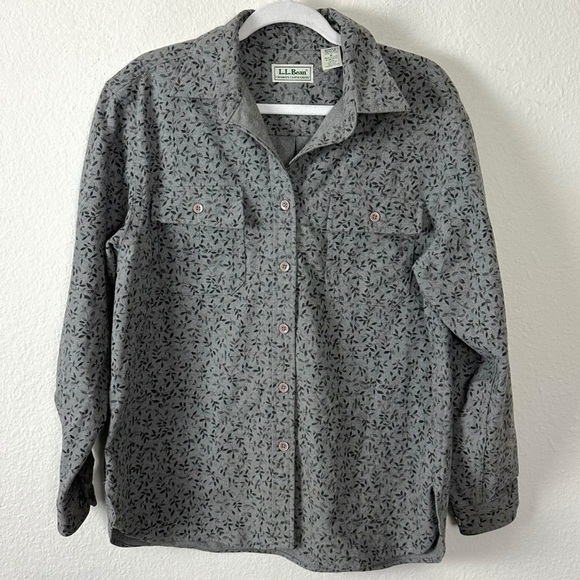 L.L. Bean Tops Vintage 9s Ll Bean Chamois Shammy Floral Flannel